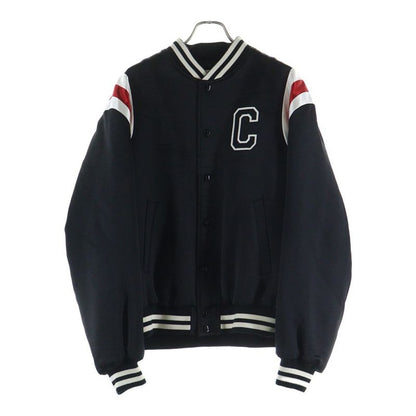 Celine C-Patch Satin Bomber Jacket Blouson Black 2w867532t