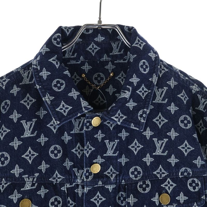 Louis Vuitton 18aw Pop Up Store Limited Edition Denim Jacket Indigo Hfa01wgu0