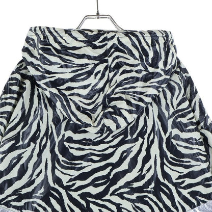 Celine 22ss Zebra Look Coated Nylon Loose Cut Jacket Hoodie White Black