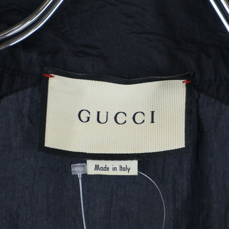 Gucci Spiritismo Back Decoration Sideline Nylon Track Jacket Black Red 519487