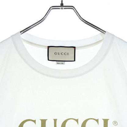 Gucci Logo Washed Oversize D Short Sleeved T-Shirt Cut and Sewn White 440103
