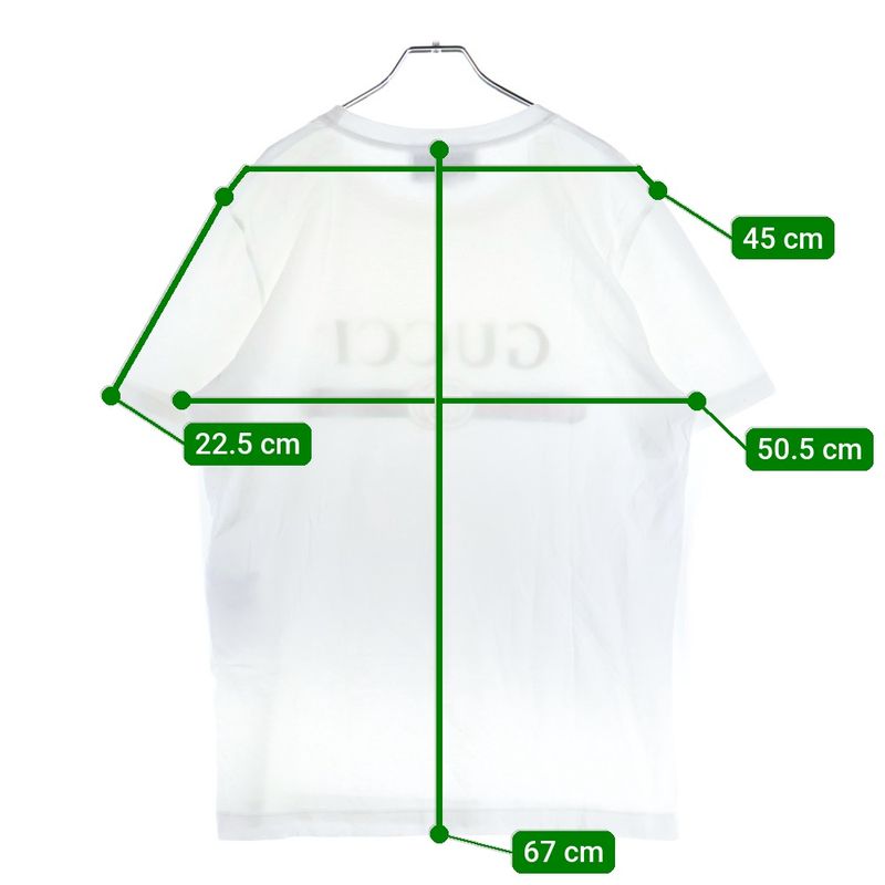 Gucci Logo Washed Oversize D Short Sleeved T-Shirt Cut and Sewn White 440103