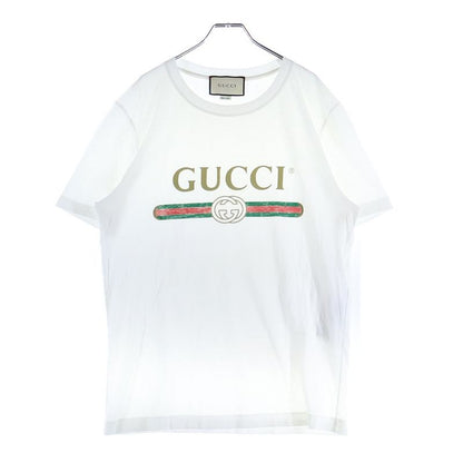 Gucci Logo Washed Oversize D Short Sleeved T-Shirt Cut and Sewn White 440103