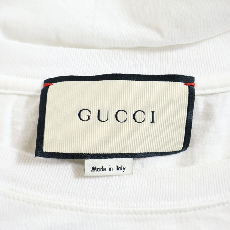 Gucci Logo Washed Oversize D Short Sleeved T-Shirt Cut and Sewn White 440103