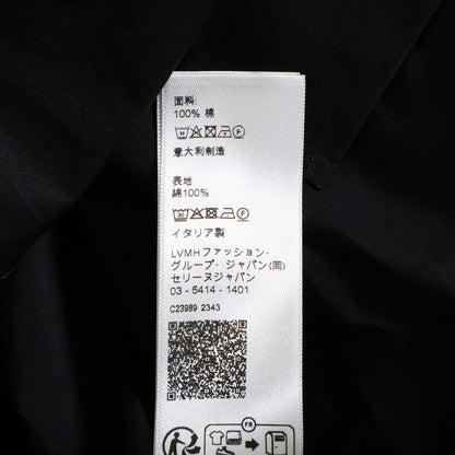 Celine Triomphe Embroidered Inverted Collar Loose Long Sleeve Shirt Black