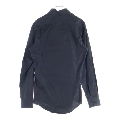 Celine Triomphe Embroidered Inverted Collar Loose Long Sleeve Shirt Black