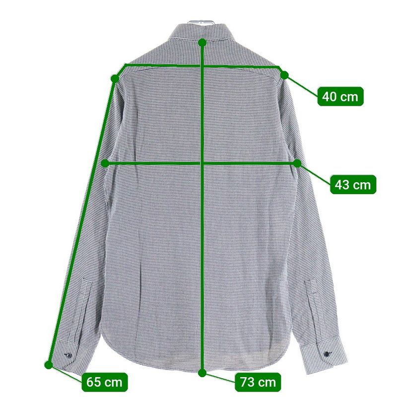 Saint Laurent Paris Staggered Long-Sleeved Shirt 340855 Black White