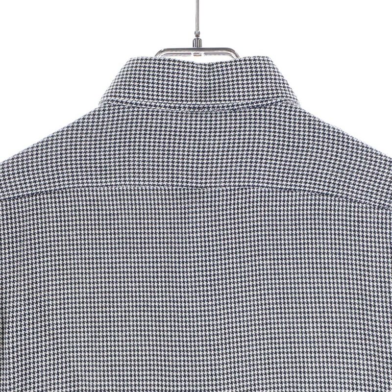 Saint Laurent Paris Staggered Long-Sleeved Shirt 340855 Black White