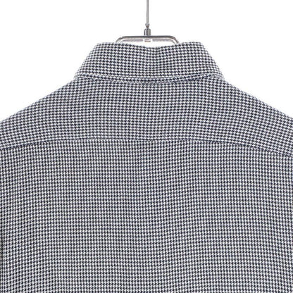 Saint Laurent Paris Staggered Long-Sleeved Shirt 340855 Black White