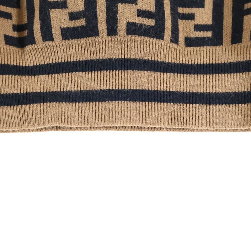 Fendi 18aw X Fila Logo Embroidery Zucca Allover Pattern Rayon Crew Neck