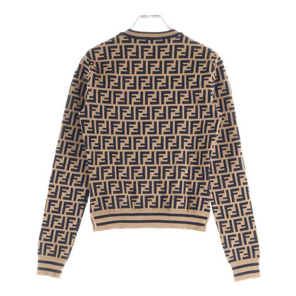 Fendi 18aw X Fila Logo Embroidery Zucca Allover Pattern Rayon Crew Neck