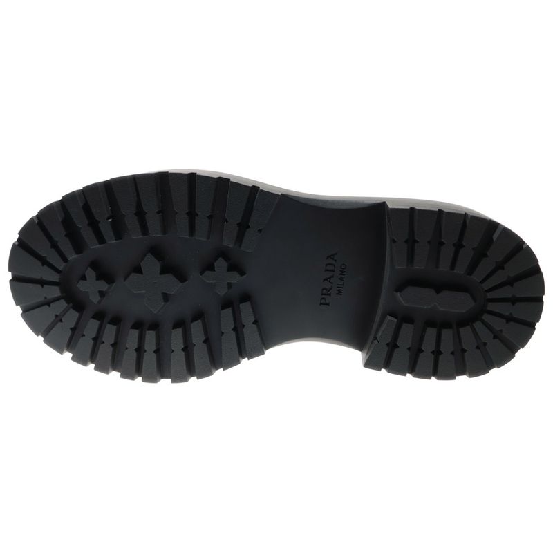 Prada Triangle Logo Oxford Leather Loafers Brown 2de148