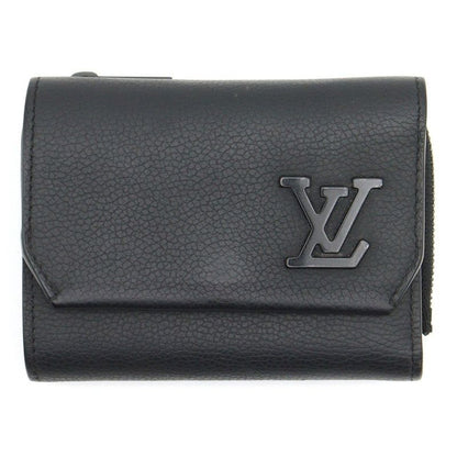 Louis Vuitton LV Aerogram Portefeuille Pilot Compact Wallet Trifold Black Noir