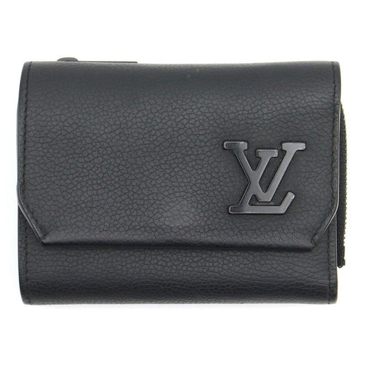Louis Vuitton LV Aerogram Portefeuille Pilot Compact Wallet Trifold Black Noir