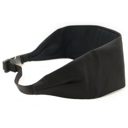 Prada Hairband Band with Logo Triangle Black Nylon 1ih081 Silver Hardware