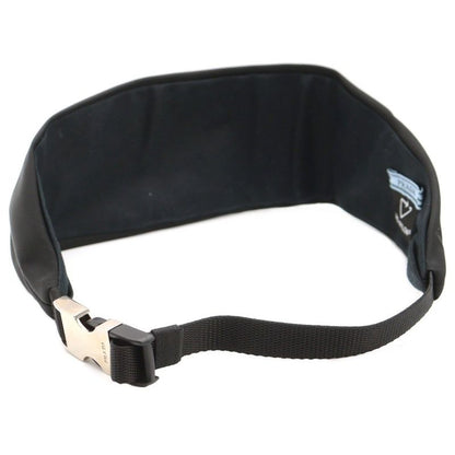 Prada Hairband Band with Logo Triangle Black Nylon 1ih081 Silver Hardware
