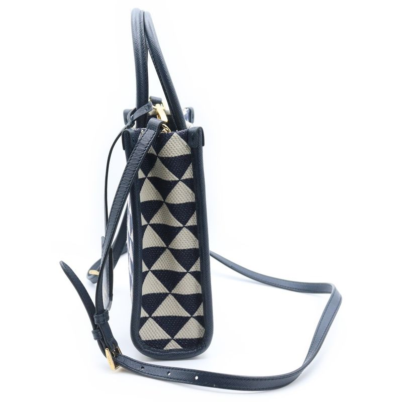 Prada Triangolo Jacquard Symbol Embroidery Mini Handbag Bag Ladies 1ba355
