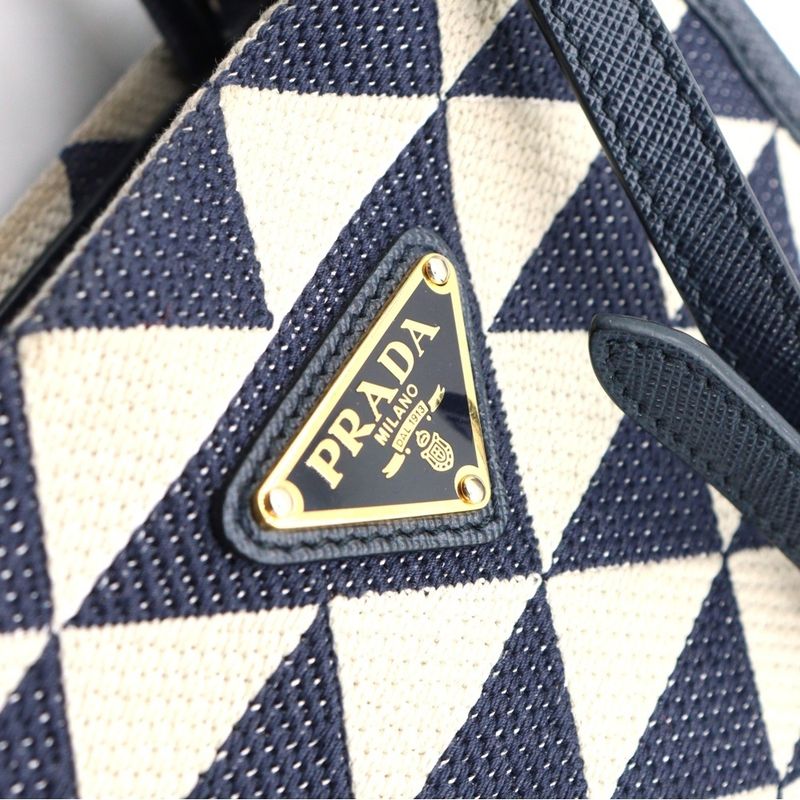 Prada Triangolo Jacquard Symbol Embroidery Mini Handbag Bag Ladies 1ba355
