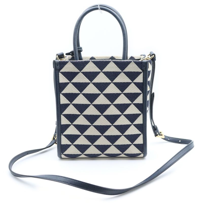 Prada Triangolo Jacquard Symbol Embroidery Mini Handbag Bag Ladies 1ba355