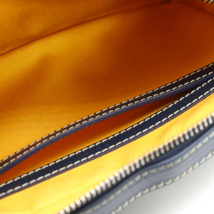 Goyard Cupveil PM Shoulder Bag Mini Bag Navy PVC X Leather Silver Hardware