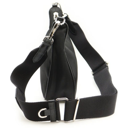 Prada Re-Edition 2005 Re-Nylon Shoulder Bag Chain Bag Black Nylon 1bh204 Silver