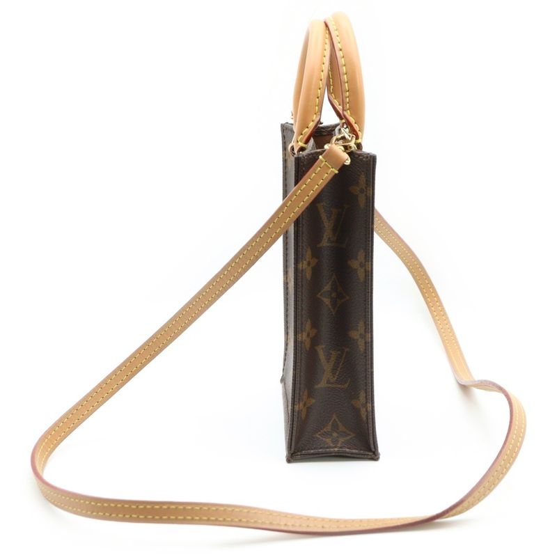 Louis Vuitton Monogram Petite Sac Pla 2way Bag Mini Bag Handbag Shoulder Bag