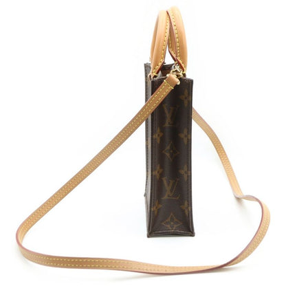 Louis Vuitton Monogram Petite Sac Pla 2way Bag Mini Bag Handbag Shoulder Bag