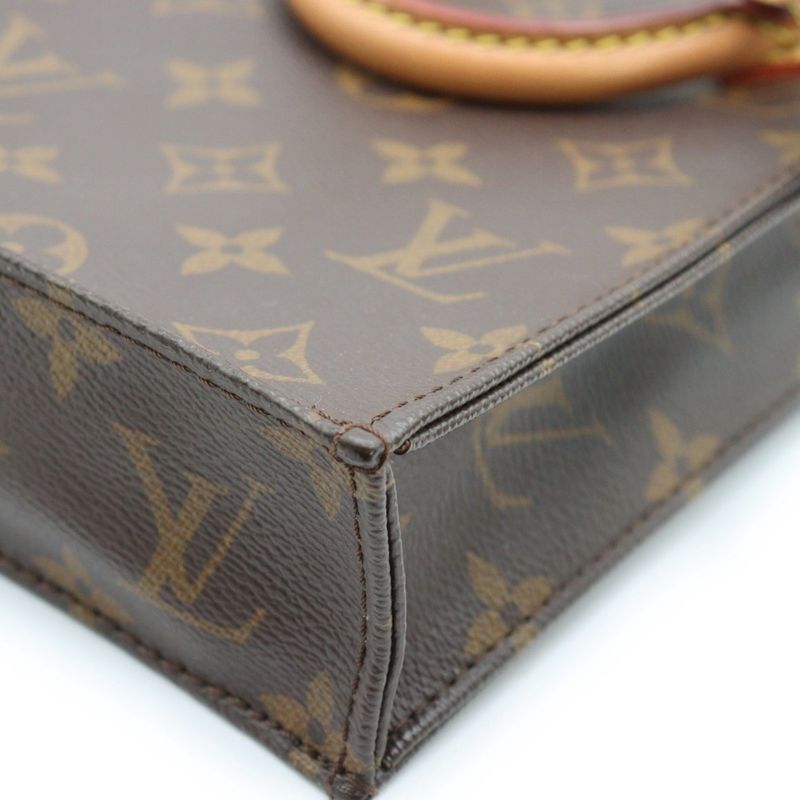 Louis Vuitton Monogram Petite Sac Pla 2way Bag Mini Bag Handbag Shoulder Bag