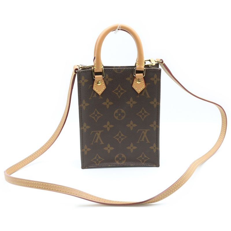 Louis Vuitton Monogram Petite Sac Pla 2way Bag Mini Bag Handbag Shoulder Bag
