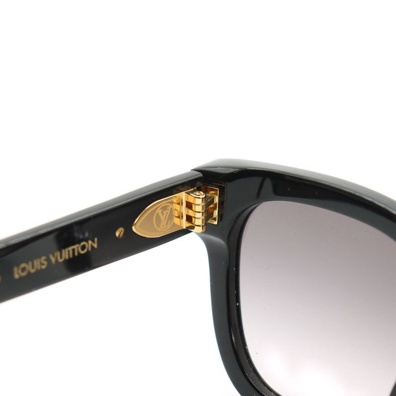 Louis Vuitton Sunglass Es My Monogram Black Frame 54?17 Z1523e Gold Hardware
