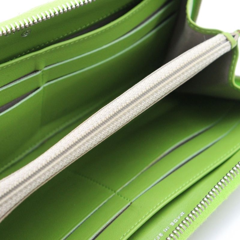 Chanel Brilliant Matelasse Patent Leather Long Wallet Green 15th