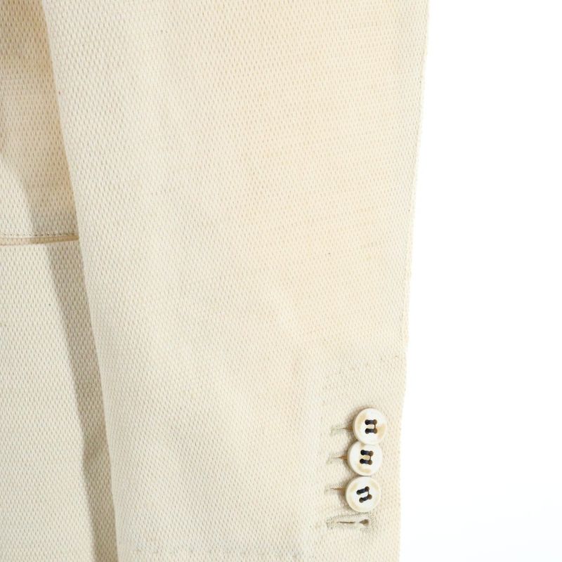 Fendi Jute Double Breasted Jacket Beige Fj0513 Hj3