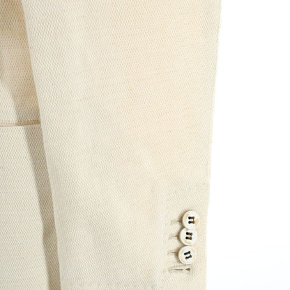 Fendi Jute Double Breasted Jacket Beige Fj0513 Hj3