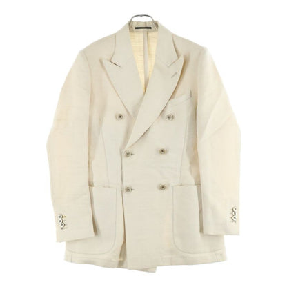 Fendi Jute Double Breasted Jacket Beige Fj0513 Hj3