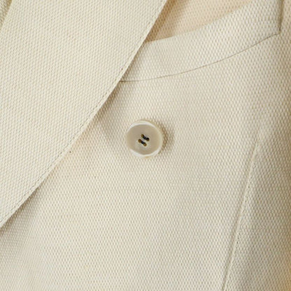 Fendi Jute Double Breasted Jacket Beige Fj0513 Hj3