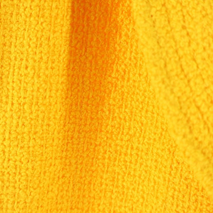 Chanel Coco Mark Button Wool Tweed Shawl Collar 4b Tailored Jacket Yellow