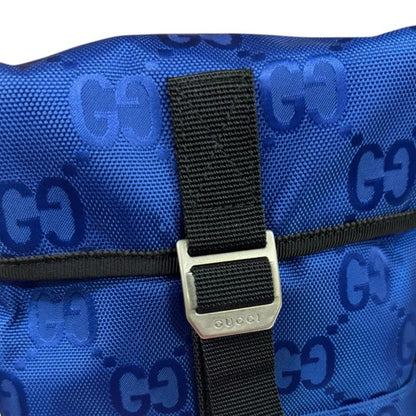 Gucci Obscure Grid Messenger Bag Shoulder Bag Nylon 643858 Blue Unisex Gucci