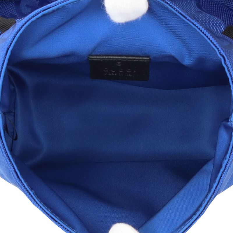 Gucci Obscure Grid Messenger Bag Shoulder Bag Nylon 643858 Blue Unisex Gucci