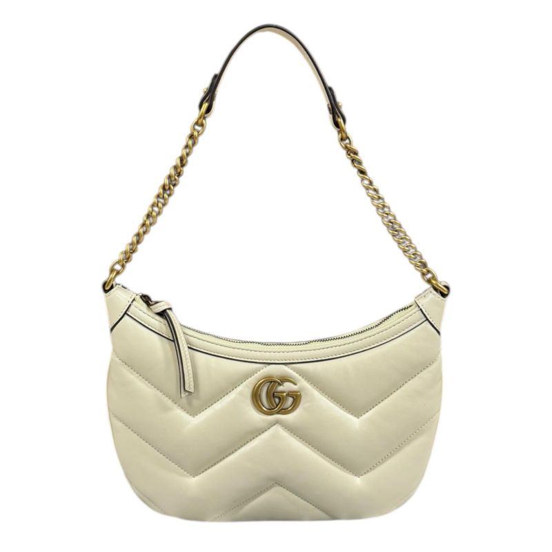 Gucci Small Shoulder Bag Ggmarmont Shoulder Bag Leather 777263 White Ladies