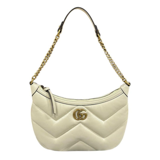 Gucci Small Shoulder Bag Ggmarmont Shoulder Bag Leather 777263 White Ladies