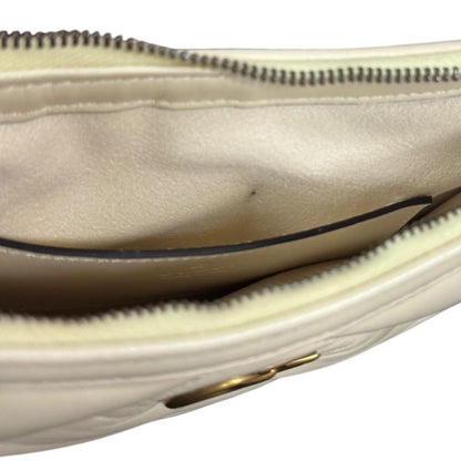 Gucci Small Shoulder Bag Ggmarmont Shoulder Bag Leather 777263 White Ladies