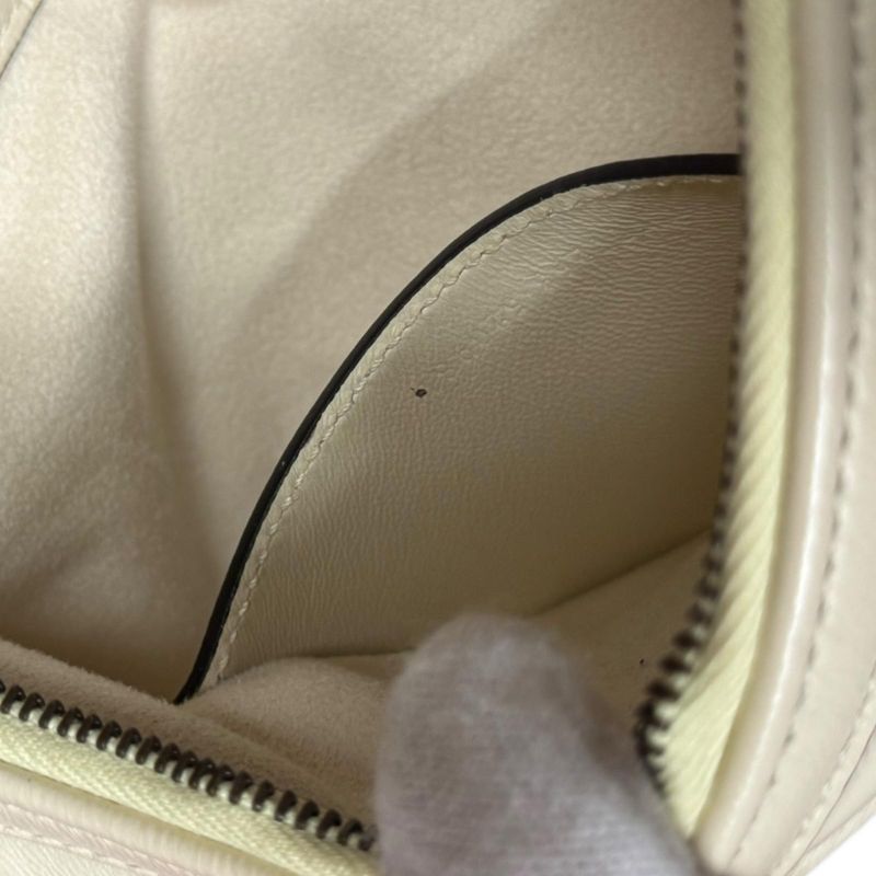 Gucci Small Shoulder Bag Ggmarmont Shoulder Bag Leather 777263 White Ladies