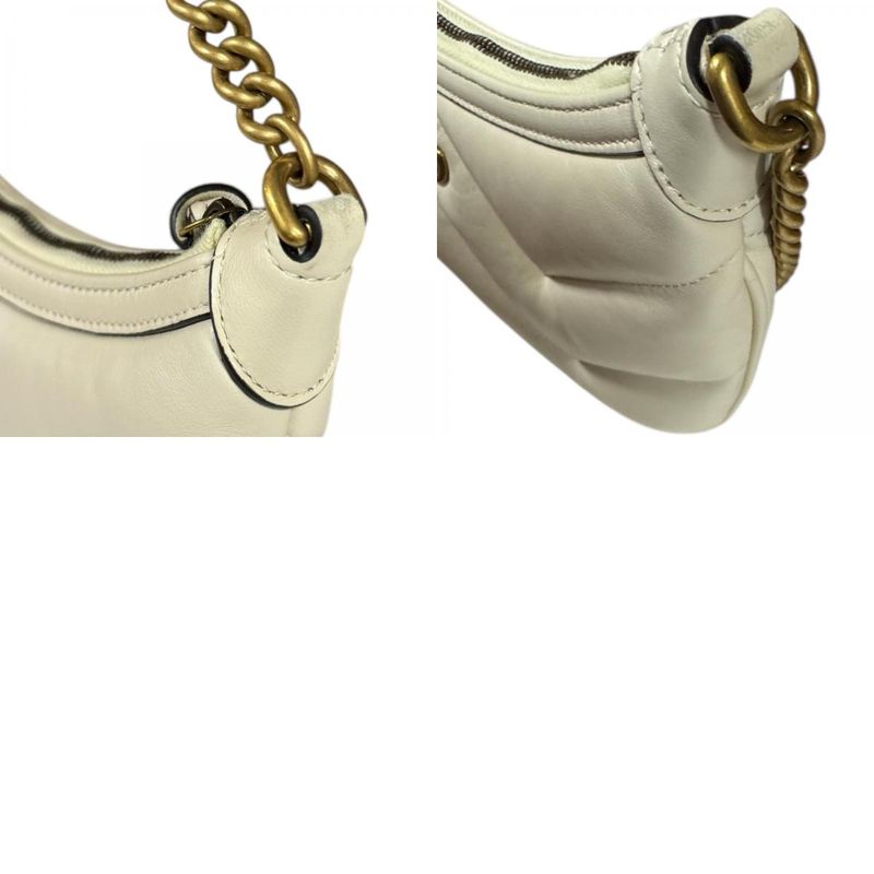Gucci Small Shoulder Bag Ggmarmont Shoulder Bag Leather 777263 White Ladies