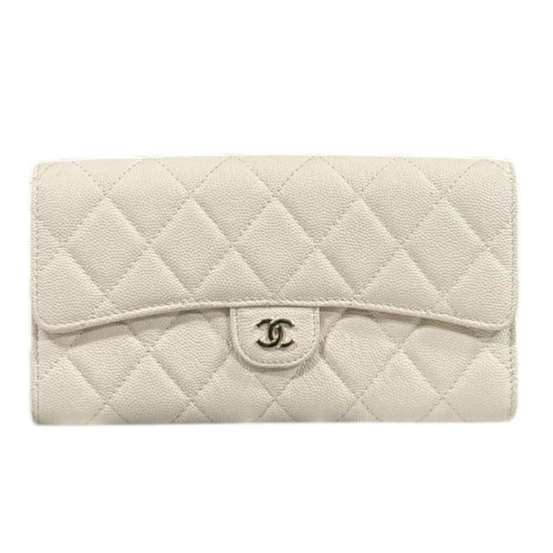 Chanel Classic Long Flap Wallet Matelasse Long Wallet Caviar Skin Ap0241 Ladies