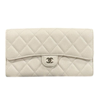 Chanel Classic Long Flap Wallet Matelasse Long Wallet Caviar Skin Ap0241 Ladies