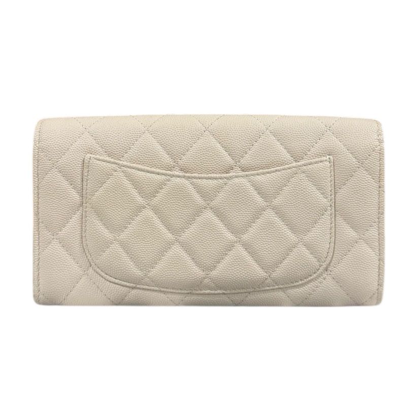 Chanel Classic Long Flap Wallet Matelasse Long Wallet Caviar Skin Ap0241 Ladies