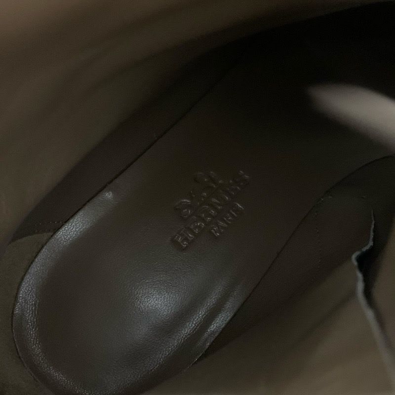 Hermes Saint Germain Boots Short Shoes Leather Black Silver Kelly Hardware