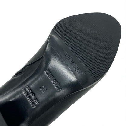 Hermes Saint Germain Boots Short Shoes Leather Black Silver Kelly Hardware