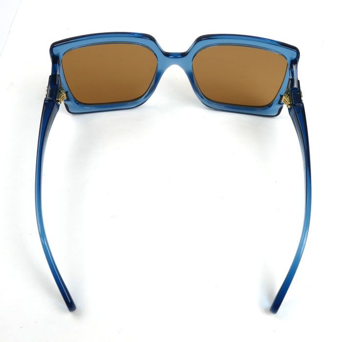 Gucci Sunglass Es Brown Blue Gg0876s 004 6020-130 Ladies Preowned