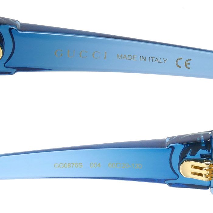 Gucci Sunglass Es Brown Blue Gg0876s 004 6020-130 Ladies Preowned